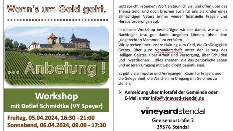 Workshop Wenns ums Geld geht - Anbetung